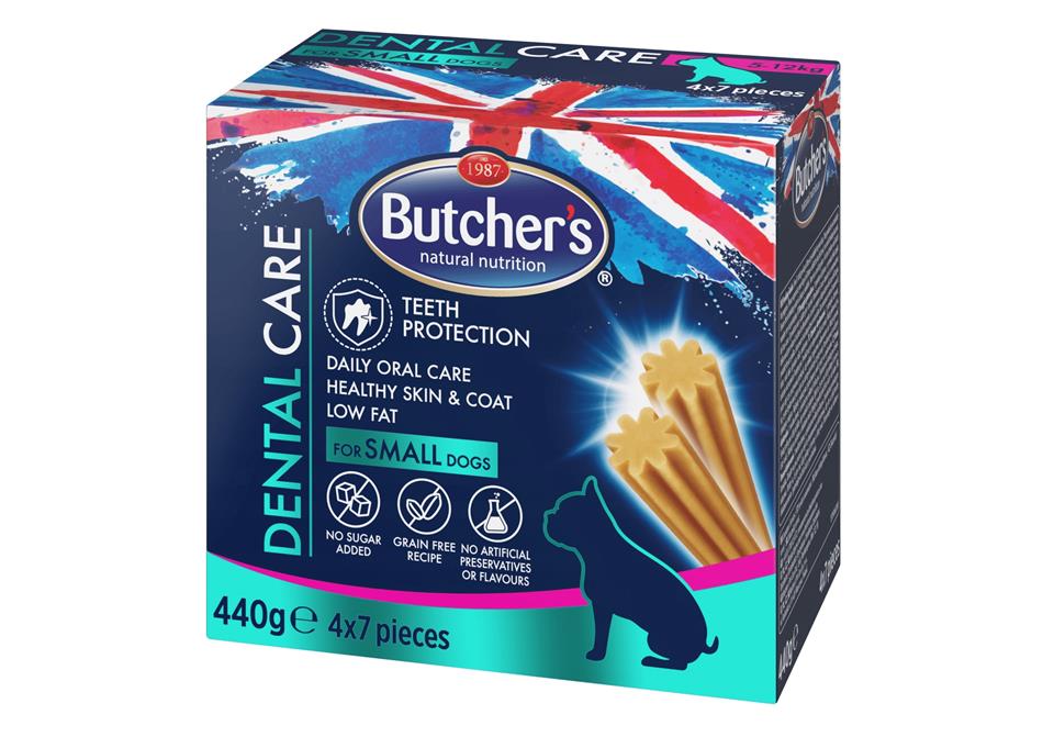 BUTCHER'S Dental Care for Small Dogs 4x110g denstist Leckerlis für