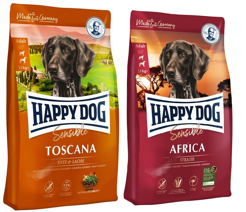 HAPPY DOG Supreme toscana 12.5 kg + Supreme africa 12.5 kg Hund