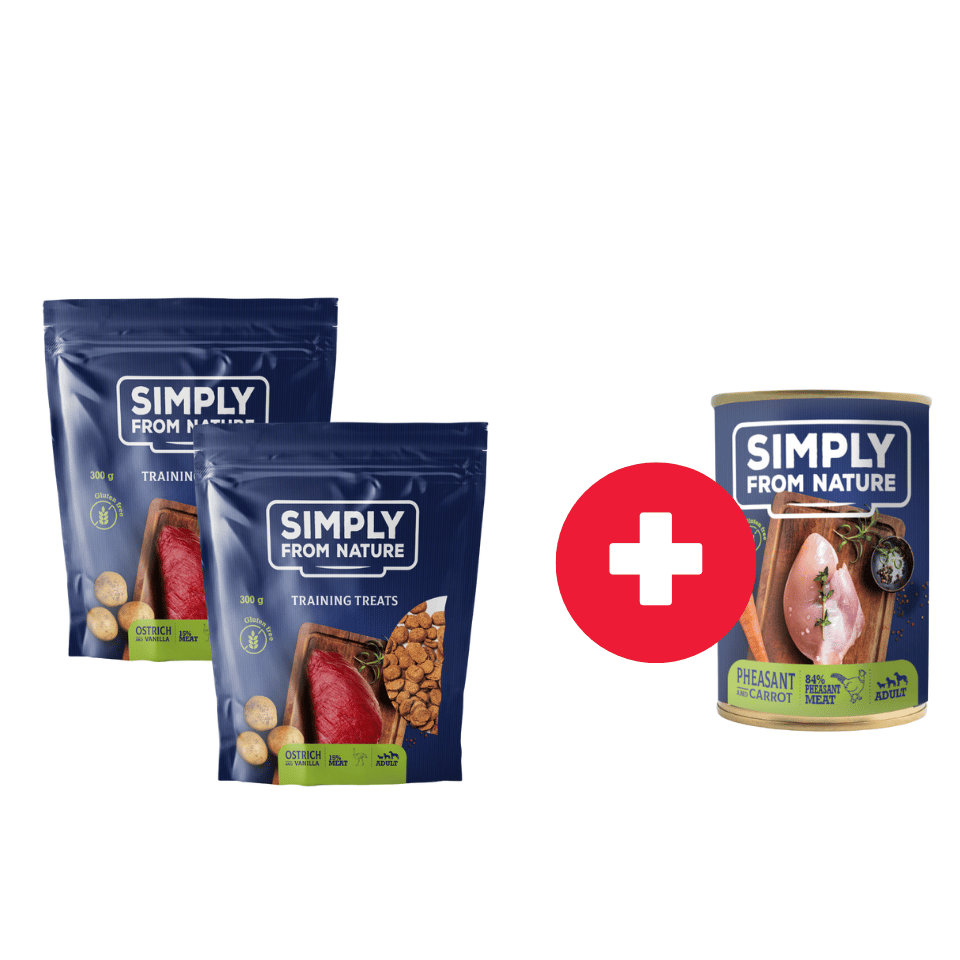 SIMPLY FROM NATURE Straußenfleisch und Vanille Trainingsleckerli 2 x ...