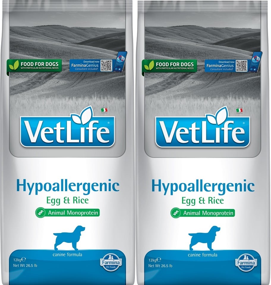 FARMINA Vet Life Hypoallergenic Egg & Rice Hund 12 kg x 2 :: Hund ...