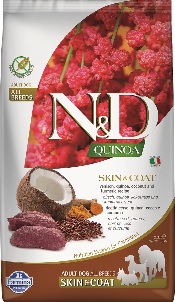 FARMINA N&D Dog Quinoa Skin Coat Venison kg :: Hund