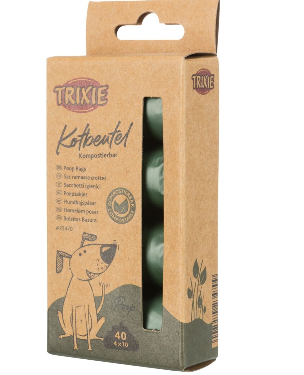 TRIXIE Hundekotbeutel, kompostierbar 4x10 Stück