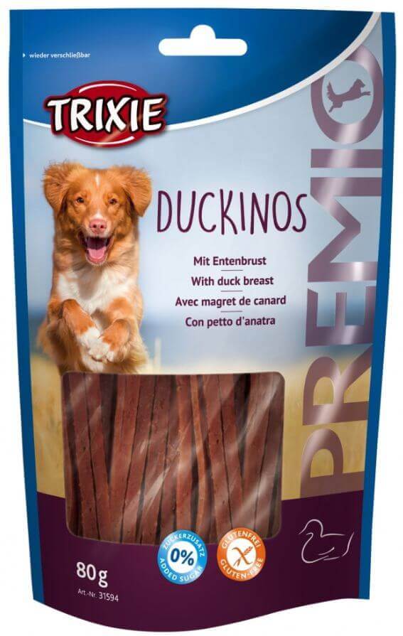 TRIXIE Premio Duckinos 80 g Hund Hundefutter und Snacks Snacks