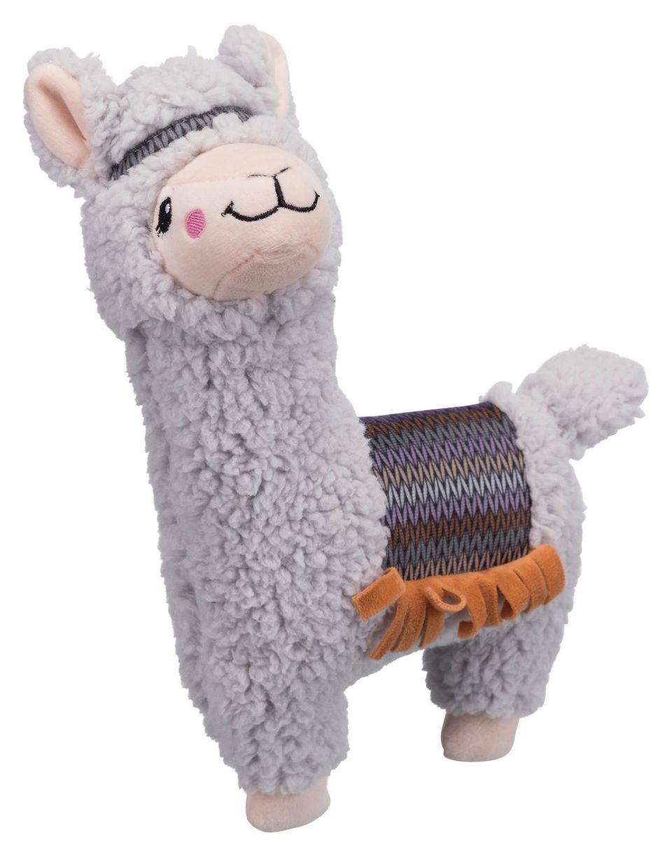 TRIXIE Alpaka Spielzeug mit Stimme 31 cm Hund Spielzeuge für
