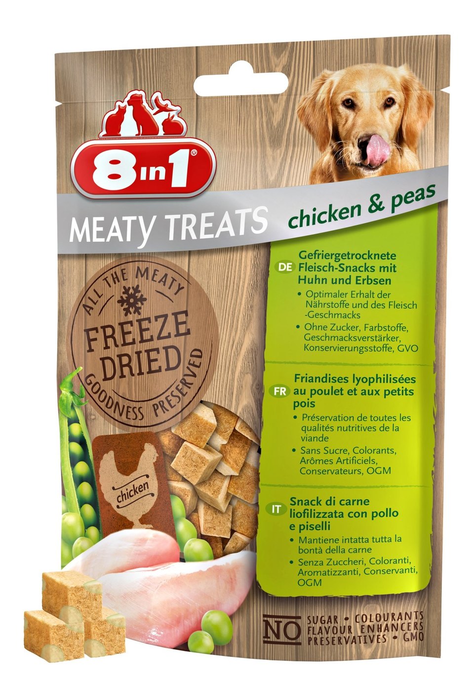 8in1 Meaty Treats FleischSnacks mit Huhn &amp; Erbsen