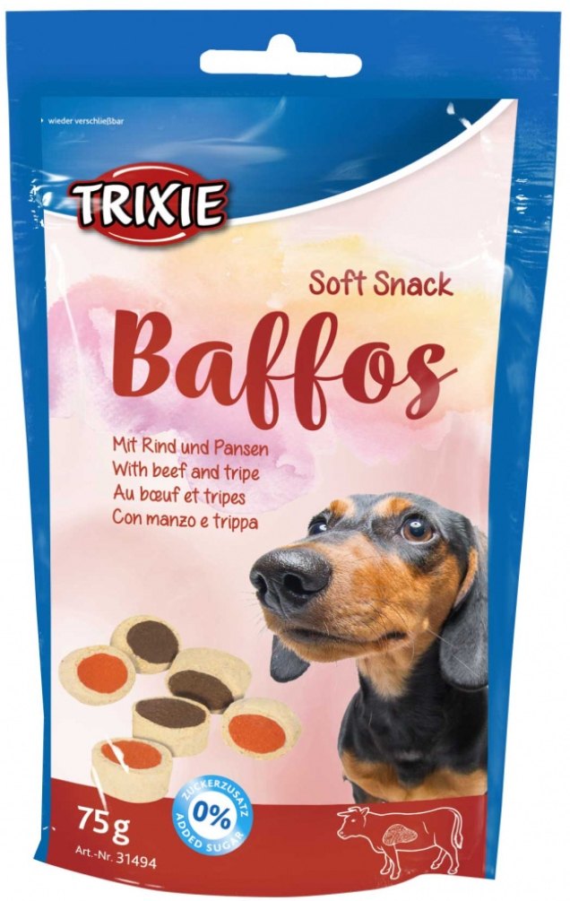 TRIXIE Soft Snack Baffos 75 g Hund Hundefutter und Snacks
