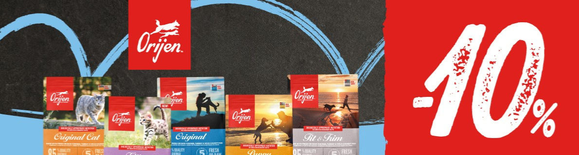 Aktion ORIJEN -10% Rabatt auf 1,8 kg und 2 kg Futter