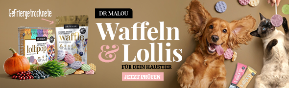 DR MALOU gefriergetrocknete Waffeln und Lutscher