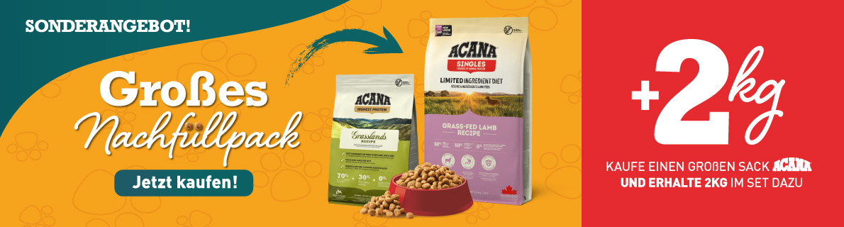 ACANA Rabattaktion: Großen Sack kaufen und 2kg GRATIS dazu erhalten