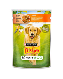 FRISKIES Vitafit Adult mit Huhn und Karotte in Sauce 20x100g Nassfutter für Hunde