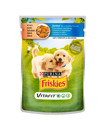 FRISKIES Vitafit Junior mit Huhn und Karotte in Sauce 20x100g Welpennassfutter