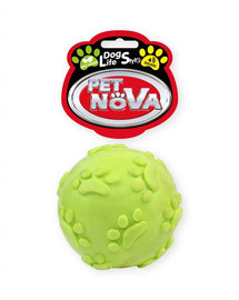 PET NOVA DOG LIFE STYLE Kauspielzeug Ball mit Tone Minze Aroma 6cm gelb