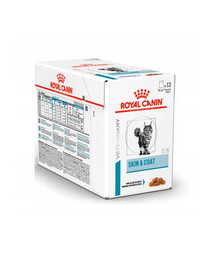 ROYAL CANIN Skin & Coat Diät-Alleinfuttermittel für ausgewachsene Katzen 12 x 100 g