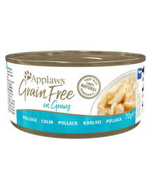 APPLAWS Cat Tin Grain Free 72x70g Nassfutter für Katzen Thunfisch in Sauce