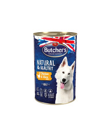 BUTCHER'S Natural&Healthy Dog mit Hühner- und Reispastete 1200 g