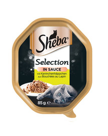 SHEBA Selection in Sauce mit Kaninchenhäppchen 85gx22