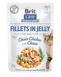 BRIT Care Fillets in Jelly Choice Chicken & Cheese 24 x 85 g