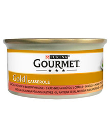 GOURMET Gold Casserole mit Ente und Pute in Sauce 24x85g Katzennassfutter