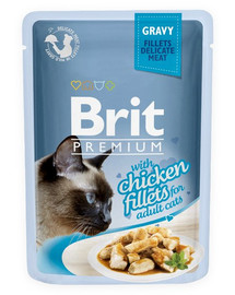 BRIT Premium Cat Fillets in Gravy Huhn 24 x 85g