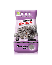 BENEK Super Bentonit-Katzenstreu mit Lavendelduft 2x5 L
