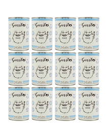 GUSSTO Cat Fresh Salmon 400 g  x 12