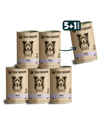 PAKA ZWIERZAKA Nassfutter mit Truthahn und Preiselbeeren getreidefrei für Hunde jeden Alters 6x400g