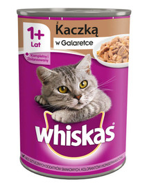 WHISKAS Adult 400g: Nassfutter für adulte Katzen mit Ente in Gelee
