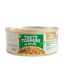 APPLAWS Taste Toppers in Broth Chicken, pumpkin, & Peas 12 x 156 g