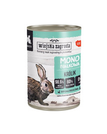 WIEJSKA ZAGRODA Kaninchen-Monoprotein-Nassfutter für Kätzchen 400g