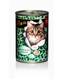 O'CANIS for Cats Kaninchen, Huhn & Lachsöl 400 g x 6