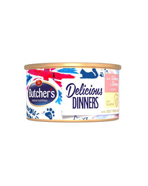 BUTCHER'S Classic Delicious Dinners mit Lachs- und Krabbenmousse 85 g