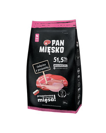 PAN MIĘSKO Kalbfleisch mit Wachtel für Miniaturrassen 20 kg