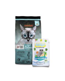 LEONARDO Adult GF Salmon 7,5 kg + ARUBA Cat Organic 70 g