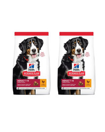 HILL'S Science Plan Canine Adult Large breed Chicken 2 x 18 kg Hundefutter Huhn für große Rassen