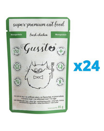 GUSSTO Cat Fresh Chicken 24x85 g