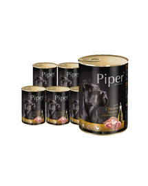 DOLINA NOTECI PIPER mit Hühnerherz und Reis Nassfutter für ausgewachsene Hunde 12x800 g