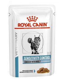 ROYAL CANIN Cat SENSITIVITY CONTROL Huhn mit Reis Katze Feine Stückchen in Soße 85 g x 48