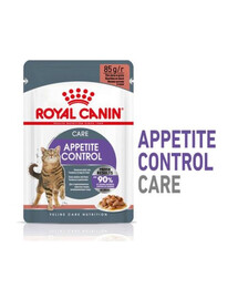 ROYAL CANIN Appetite Control Gravy Nassfutter für ausgewachsene Katzen mit übermäßigem Appetit 24x85 g