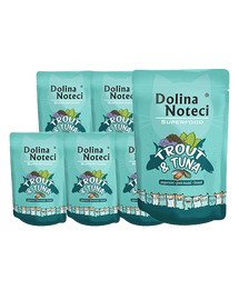 DOLINA NOTECI Superfood Forelle und Thunfisch Nassfutter für Katzen 10x85g