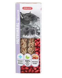 ZOLUX NUTRIMEAL3Stick Erdnüsse für Ratten und Mäuse 125g