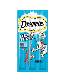 DREAMIES Meaty Sticks mit Lachs für adulte Katzen 30 g