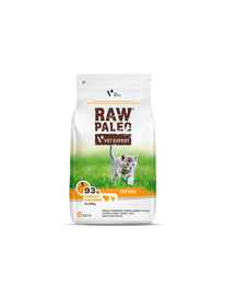 VETEXPERT Raw Paleo Kitten Turkey&Chicken für Kätzchen Truthahn, Huhn 6 kg