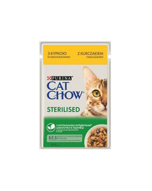 CAT CHOW Sterilised Huhn und Aubergine in Sauce 85 g