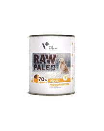 VETEXPERT Hundenassfutter – Raw Paleo Adult Pute 800g