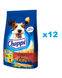 CHAPPI Trockenfutter mit Rindfleisch 12x500g für ausgewachsene Hunde