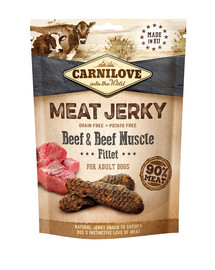 CARNILOVE Meat Jerky Beef & Beef Muscle fillet 100g Rindfleischbar