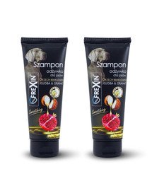 FREXIN Shampoo + Pflegespülung 2 in 1 für Hunde - Jojoba & Granatapfel 2 x 220 g