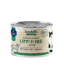 SANABELLE Lamm & Rind 195 g Nassfutter für ausgewachsene Katzen