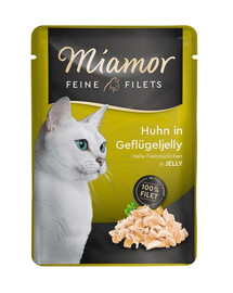 MIAMOR Feline Filets Huhn und Geflügel in Gelee 24x100 g