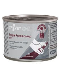 TROVET Unique Protein Turkey UPT Nassfutter für Hunde und Katzen mit Pute 12x200 g